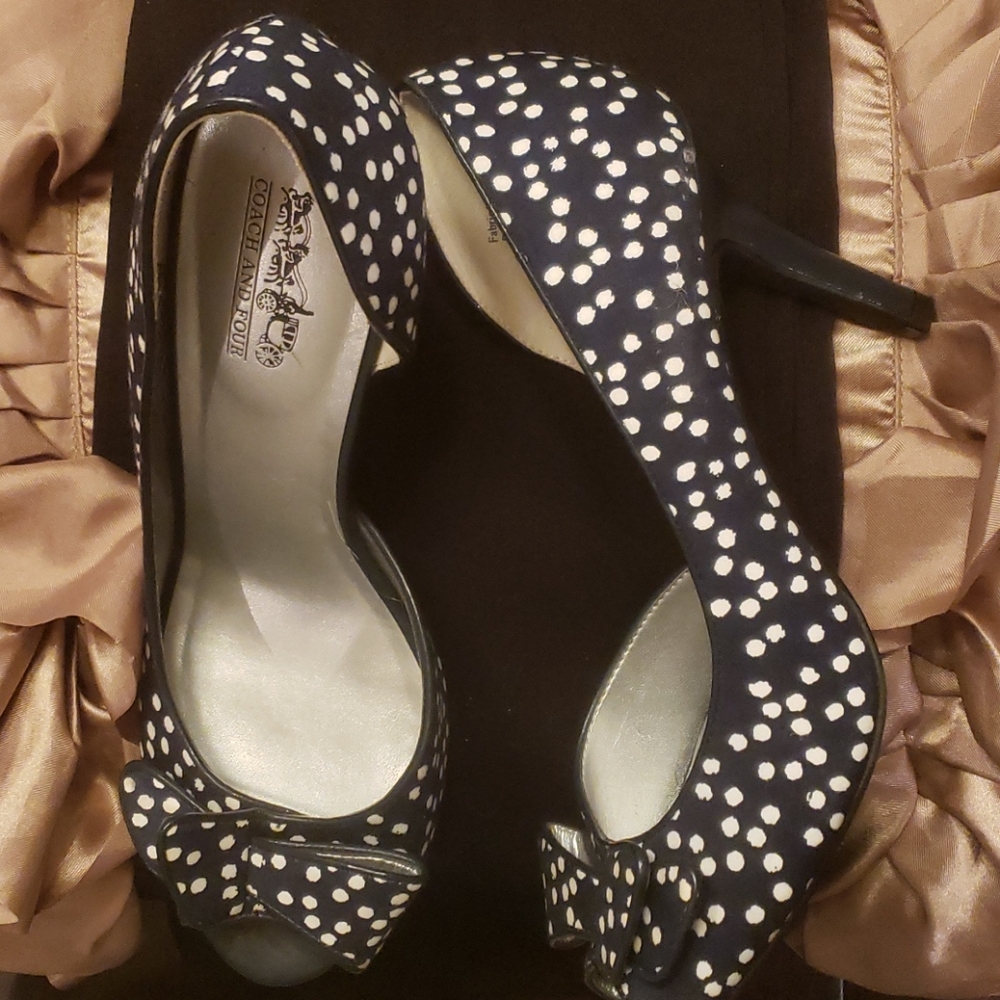 Coach And Four too cute polka dot heels